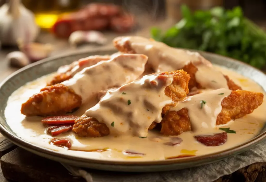 Aiguillettes de Poulet Sauce Crémeuse au Chorizo : La Recette Incontournable en 35 Minutes