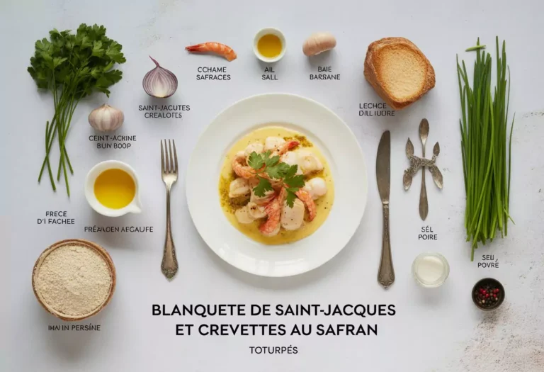 Blanquette de Saint-Jacques et Crevettes au Safran : La Recette Gastronomique Facile