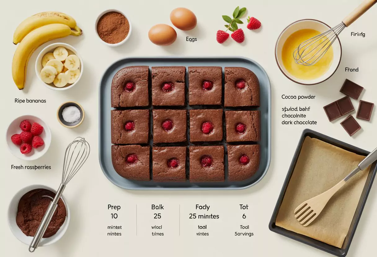 Brownie Sans Farine - Brownie Sans Sucre Sans Farine : Recette Healthy au Chocolat et Framboises (35 Min)