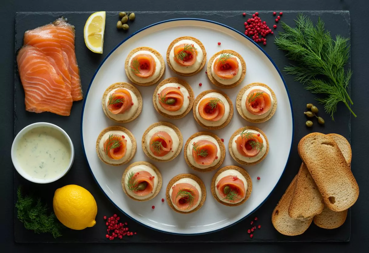 Canapés au Saumon Fumé et Crème Citronnée : La Recette d'Apéritif Chic
