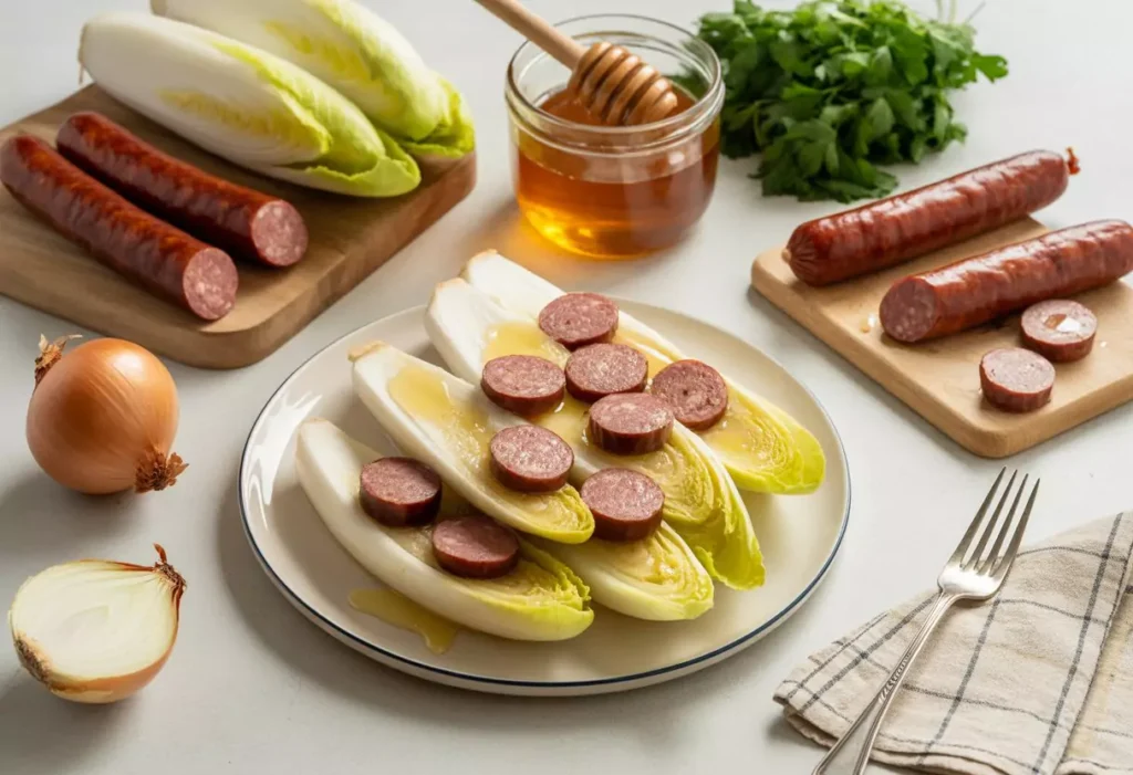Fondue d'Endives aux Saucisses Fumées et Miel : Recette Gourmande en 45 Minutes