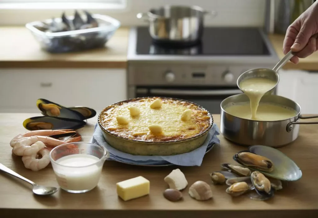 gratin de fruits de mer, Étapes Clés de Préparation et Cuisson