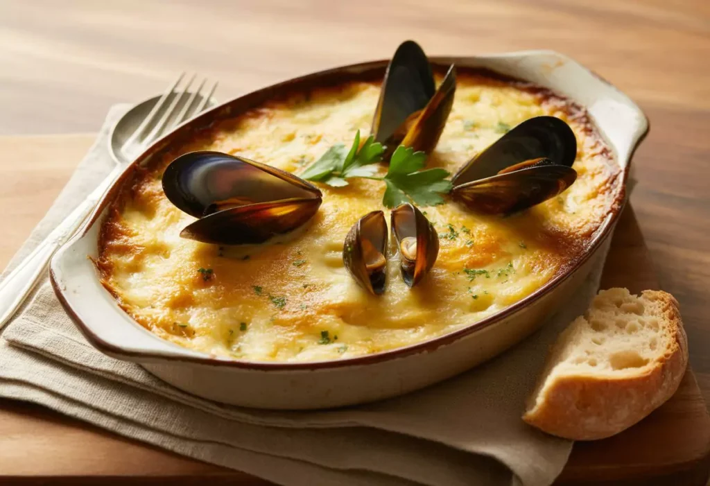 Gratin de Moules au Fromage Recette Française Authentique et Crémeuse