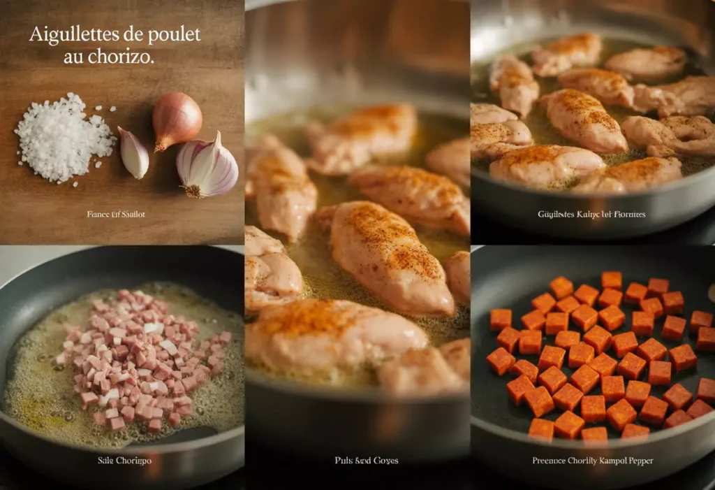 Aiguillettes de Poulet Sauce Crémeuse au Chorizo