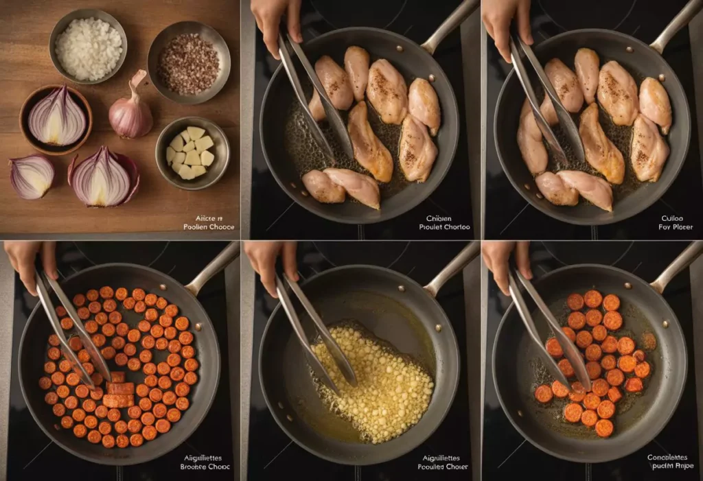 Instructions Complètes - Recette Aiguillettes Poulet Chorizo