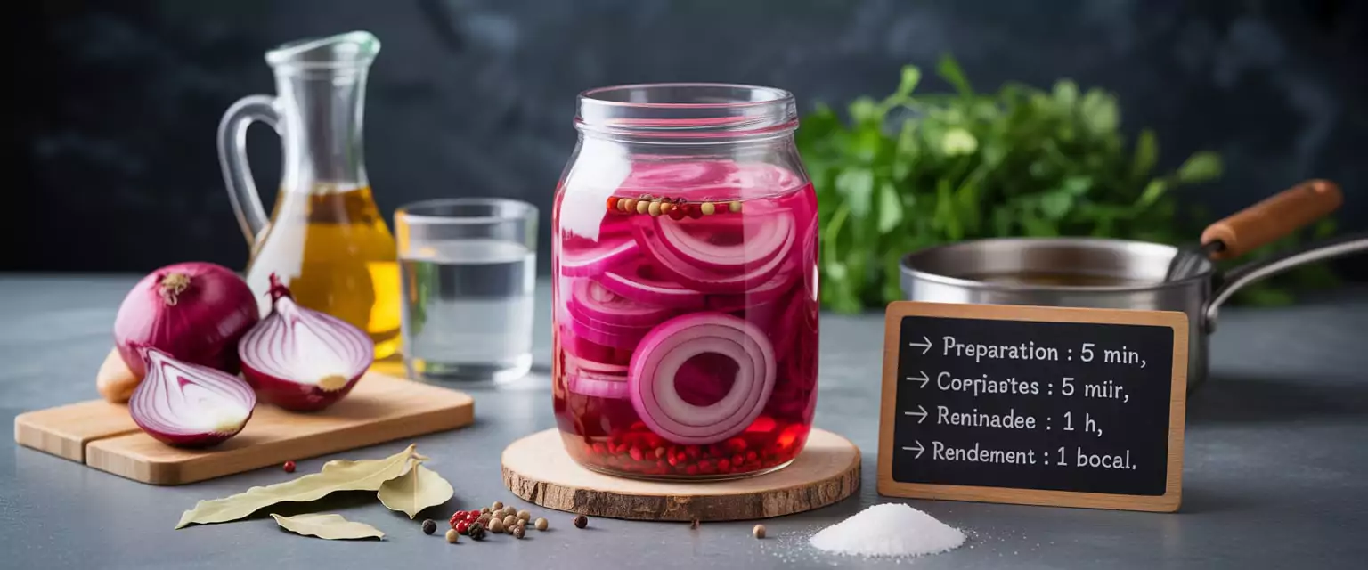 Oignons Rouges Marinés Express : Recette Rapide en 5 Minutes