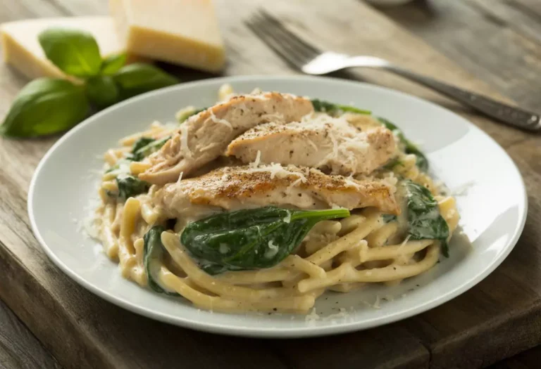 Pâtes Crémeuses au Poulet et Épinards : Recette Saine et Rapide en 30 Minutes