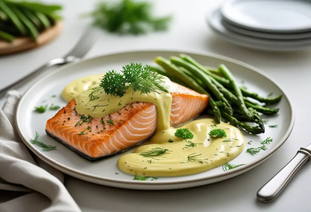Recette classique du saumon au four à la crème et moutarde