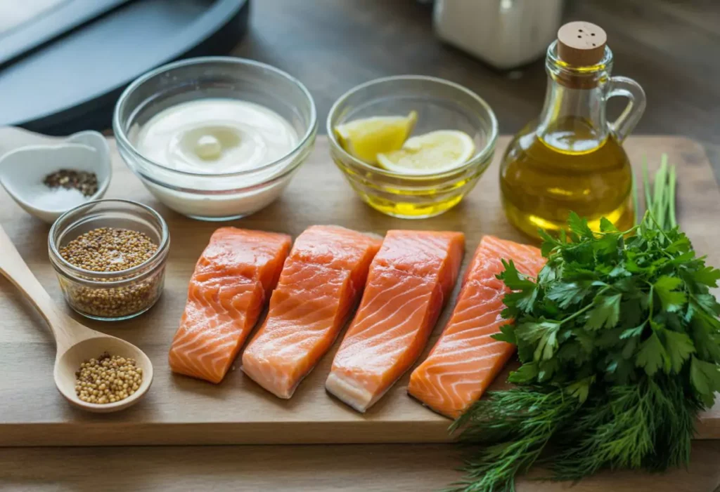 Saumon au four à la crème et moutarde Ingrédients indispensables