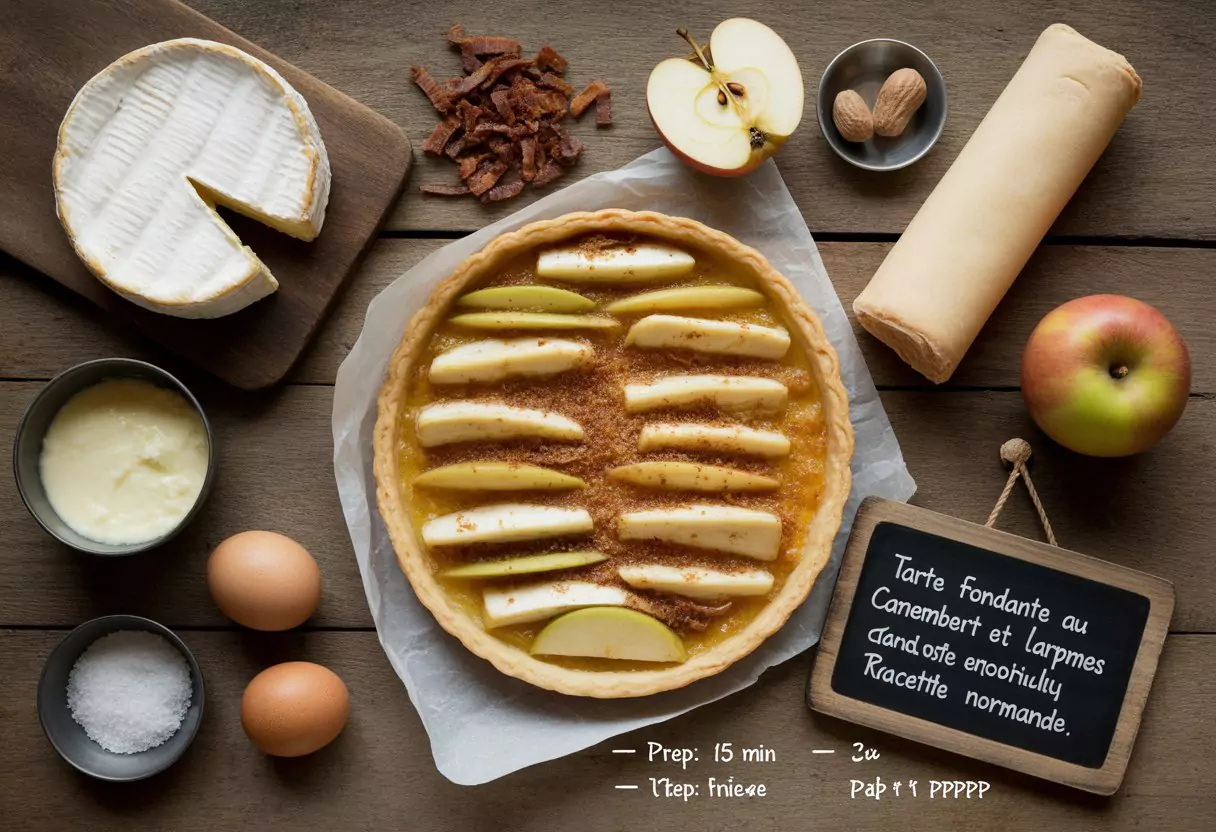 Tarte Camembert Lardons Pommes : Recette Normande