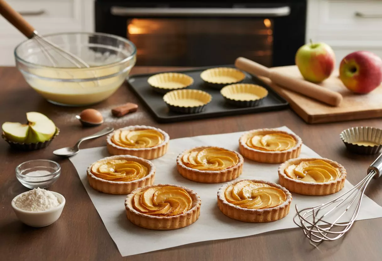 Tartelettes aux Pommes et Crème Pâtissière au Rhum : Recette Facile et Rapide
